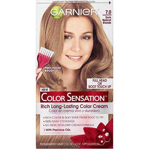 Garnier Hair Color Color Sensation Rich Long-Lasting Color Cream, 7.0 Dark