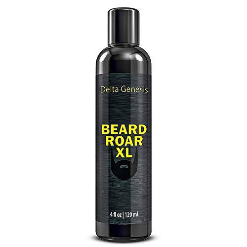 Delta Genesis Beard Roar XL (4 fl oz / 120 ml) | Growth Stimulating Beard Shampoo | Essential Facial Hair Product for Men | Softens and Moisturizes Mustache | with Coconut, Avocado, and Argan Oils