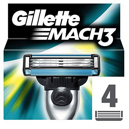 Gillette Mach3 Razor Refill Blades for Men, Packaging May Vary, Fresh, 4 Count