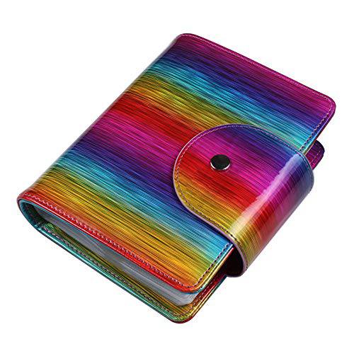 FingerAngel 20 Slots Image Stamper Plate Collection Nail Art Stamp Plate Stamping Plates Cases Stamp Nail Template Organzier For Large Size 9.5X14.5CM Nail Art Plates (RainBow)