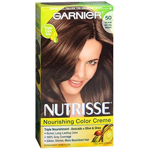 Garnier Nutrisse Haircolor - 50 Truffle (Medium Natural Brown) 1 Each (Pack of 2)