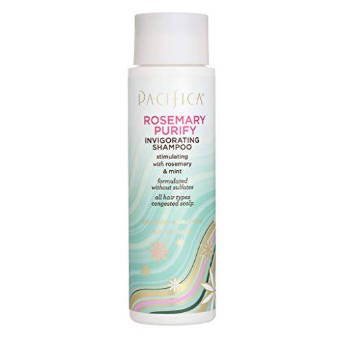 Pacifica Beauty, Rosemary Purify Invigorating Shampoo, Soothing Mint, Detox Scalp and Hair from Product Buildup & Excess Oil, Sulfate Free, Silicone Free, Vegan & Cruelty Free