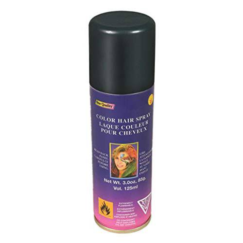 Rubie’s Color Hairspray, Black 3 Ounce (Pack of 1)