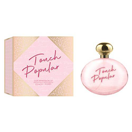 Touch Popular Eau De Parfum Spray Perfume, Fragrance For Women- Daywear, Casual Daily Cologne Set with Deluxe Suede Pouch- 3.4 Oz Bottle- Ideal EDP Beauty Gift for Birthday, Anniversary