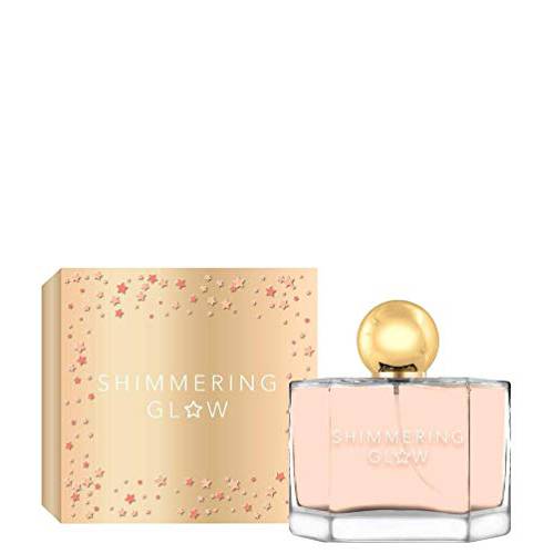Shimmering Glow Eau De Parfum Spray Perfume, Fragrance For Women- Daywear, Casual Daily Cologne Set with Deluxe Suede Pouch- 3.4 Oz Bottle- Ideal EDP Beauty Gift for Birthday, Anniversary