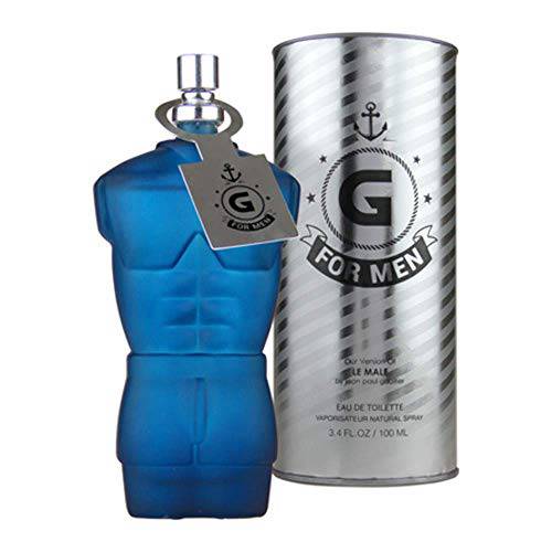 G For Men - Eau De Toilette Spray Perfume, Fragrance For Men- Daywear, Casual Daily Cologne Set with Deluxe Suede Pouch- 3.4 Oz Bottle- Ideal EDT Beauty Gift for Birthday, Anniversary