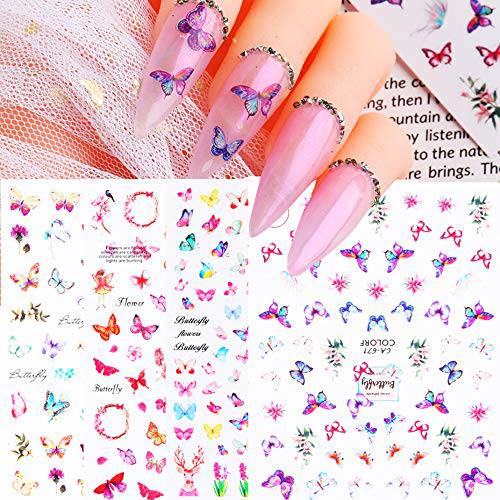 Flower Nail Stickers, Daisy Nail Art Decals Water Transfer Sunflower Nail Decals Summer Nail Supplies Watermark Tattoo Foil Nail Wraps Manicure DIY Nail Decoration