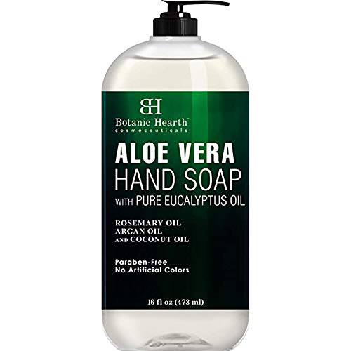 Botanic Hearth Aloe Vera Hand Soap with Eucalyptus Essential Oil - Liquid Hand Wash for Cleansing, Moisturizing, and Nourishing Hand & Body, 16 fl oz