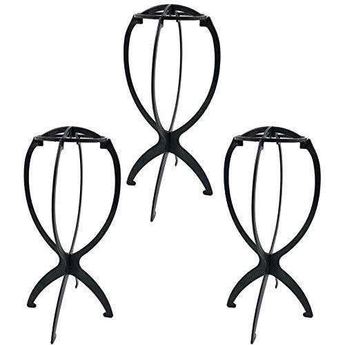 Goldenvalueable Collapsible Wig Stand, Portable Wig Stand, Wig Dryer-3 Pack