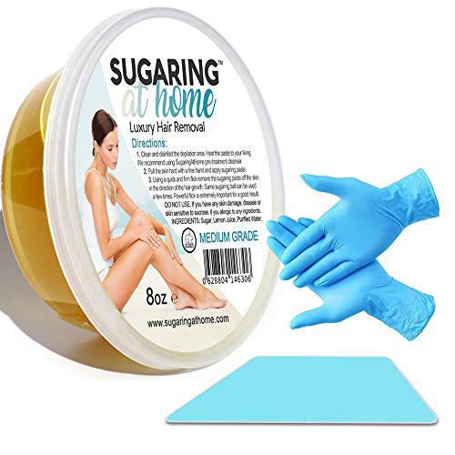 Sugaring paste kit with applicator and gloves set. Sugar Waxing at home
