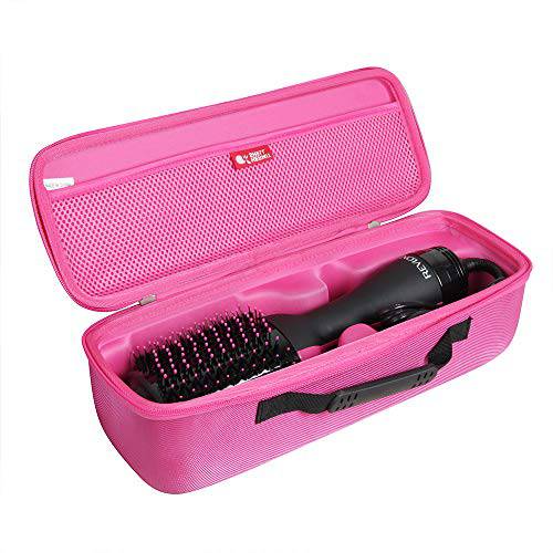 Hermitshell Travel Case for One-Step Hair Dryer and Volumizer Hot Air Brush (Plum red)