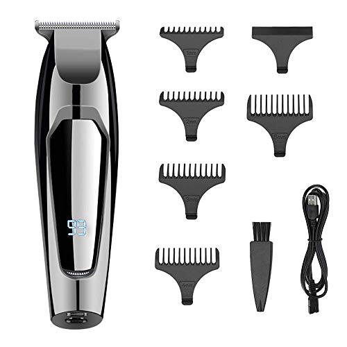 Hair Clippers for Men,AWECOT Professional Hair Trimmer,Cordless Haircut Kit with T Blade,LED Display,5 Length Guide Combs,Designed for Family