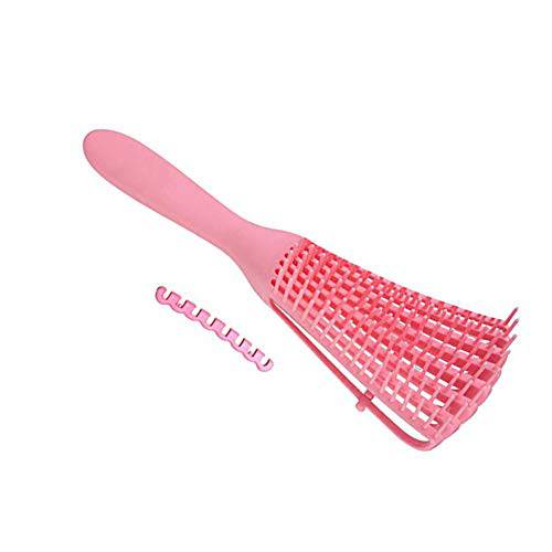 Detangling Brush for Curly Hair,Natural Hair Brush for Hair Textured 3A to 4C Kinky Wavy/Curly/Coily/Wet/Dry/Oil/Thick/Long Hair, Knots Detangler Easy to Clean (Pink)