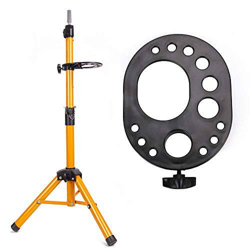 55 Inch Wig Stand Tripod with Head Heavy Duty Wig Stand Tripod Wig Head Stand with Mannequin Head Wig Tripod Stand with Tool Tray (mannequin Head Not Included)