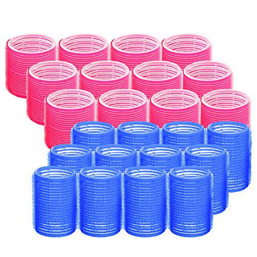 Hair Rollers, 24 Pack Self Grip Salon Hairdressing Curlers, Hair Curlers Sets, DIY Curly Hairstyle, Mother’s Day gifts for Women Mom Wife Daughter, Colors May Vary ( 12xJumbo+12xLarge)