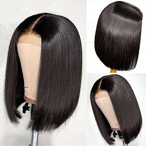 MEGALOOK Bob Wig Human Hair 13x4 Lace Front Wigs Human Hair 8inch Straight Human Hair Bob Wigs For Black Women Human Hair Short Bob Wig Pre Plucked Hairline