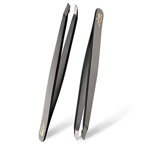 Precision Tweezers Set, Stainless Steel with Perfect Grip Ideal for Painless Eyebrow Plucker, Ingrown Hair and Tick Removal - Beauty and First Aid Precision Tweezers - 100% Satisfaction Guarantee