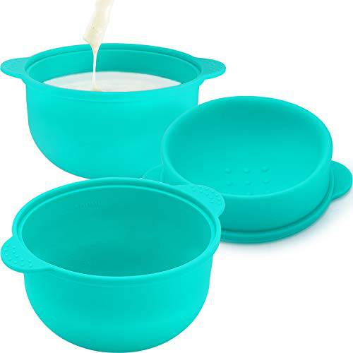 3 Pieces Wax Pot Replacement, 14 oz Wax Warmer Replacement Pot Removable Silicone Pot Hair Removal Waxing Bowl for Home Use Wax Machine Accessory, 500 ml