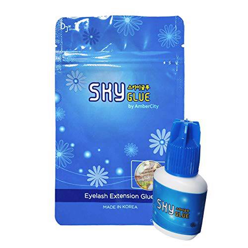Super Strong Eyelash Extension Sky Glue | 10ML | Extra Powerful Black Adhesive | 1-2 Sec Drying time with Retention - 7 weeks Last Longer, Semi-Permanent Extension