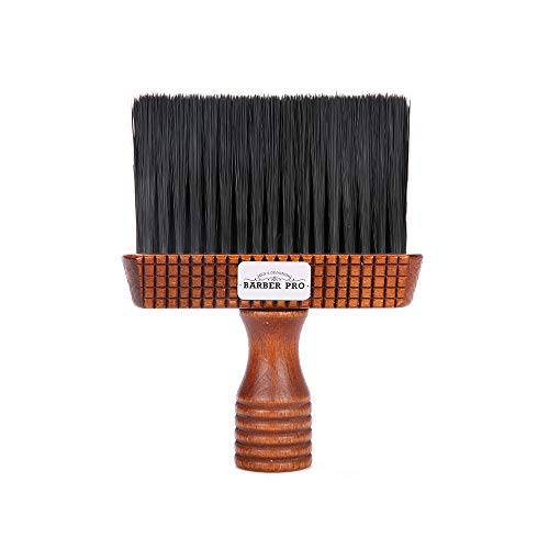 Barber Neck Duster Brush for Hair Cutting，Soft Neck Cleaning Brush Professional Barber Natural nylon Wooden Handle
