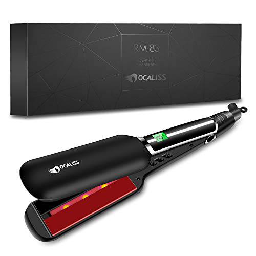 1 Inch Flat Iron Hair Straightener and Curler 2 in 1, 12 Adjustable Temps(248℉-450℉) Ceramic Plates and LCD Digital Controls Hair Straightener Curling Irons for All Kinds Hair Styles