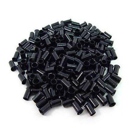 200 PCS 3.5 mm Black Color Copper Tubes Beads Locks Micro Rings for I Stick Tip Human Hair Extensions
