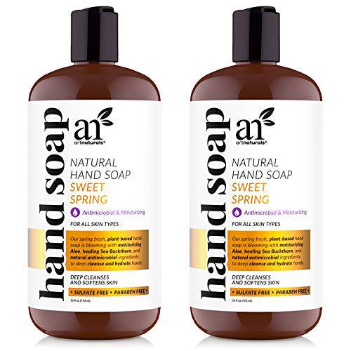 Artnaturals Hand Soap Wash 16 Fl Oz - Natural Liquid Wash with Moisturizing Aloe Vera & Honeydew Scent for Healthy Hydrating Hands