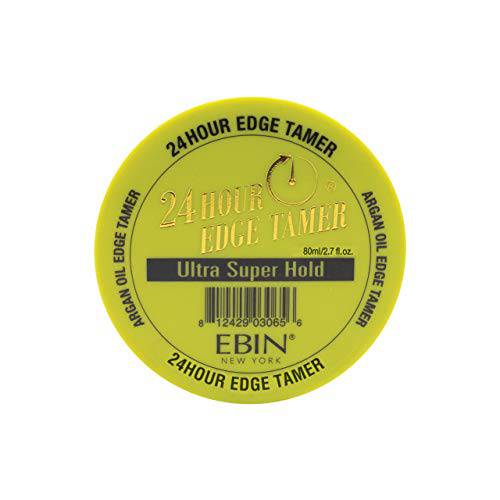 EBIN NEW YORK 24 Hour Edge Tamer, Ultra Super Hold, 2.7Oz - No Flaking, No White Residue, Shine and Smooth texture with Argan Oil and Castor Oil