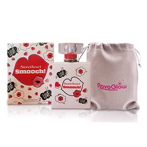 Sweetheart Smooch - Eau De Parfum Spray Perfume, Fragrance for Women-Daywear, Casual Daily Cologne Set with Deluxe Suede Pouch- 3.4 Oz Bottle - Ideal EDT Beauty Gift for Birthday, Anniversary