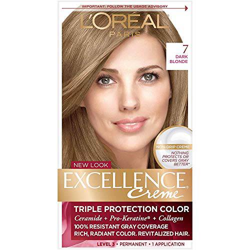 L’Oreal Excellence Triple Protection Permanent Hair Color Creme Dark Blonde [7] 1 ea (Pack of 2)