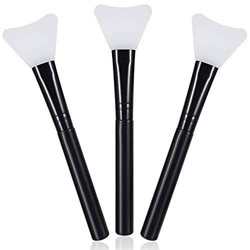 Face Mask Brushes Silicone Flexible 3-Pack Facial Mud Mask Applicator Brush, Hairless Moisturizers Applicator Tools, Soft Face Mask Applicator for Mud, Clay, Charcoal Mixed Mask
