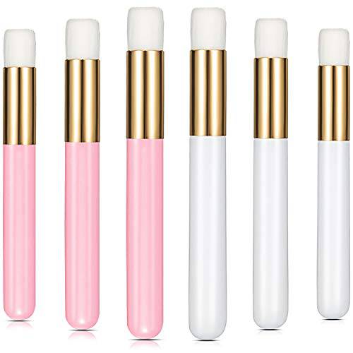 30 Pieces Lash Shampoo Brushes, Eyelash Extension Cleansing Brush Peel Off Blackhead Remover Tool Nose Pore Deep Cleaning Brush Cosmetic Lash Cleanser Brush Facial Cleansing Brushes (Pink, White)