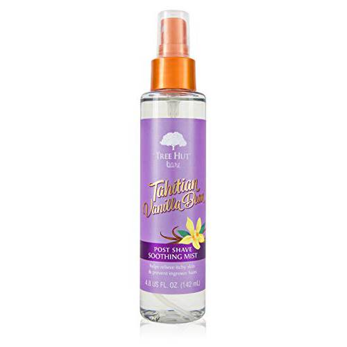 Tree Hut Bare Tahitian Vanilla Post Shave Mist, 4.8 fl oz, After Shave Spray, Soothe & Smooth Against Razor Bumps & Ingrown Hairs, For All Skin Types