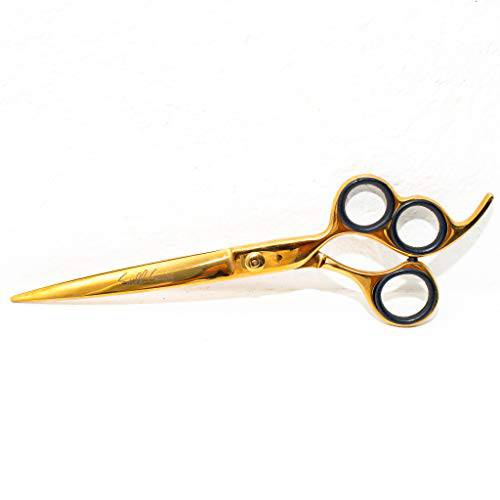 Curved Barbering Shears | Barber Scissors | Gold Barber Shears