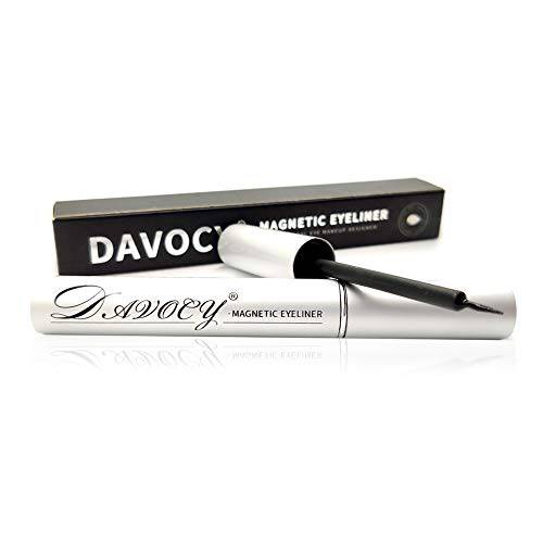 Davocy Magnetic Eyeliner for Magnetic Eyelashes, Strong Hold, Latex-Free, Waterproof Magnetic Eyeliner for Sensitive Eyes, No Glue Needed, Surper Large Capacity, 6ML 0.18OZ