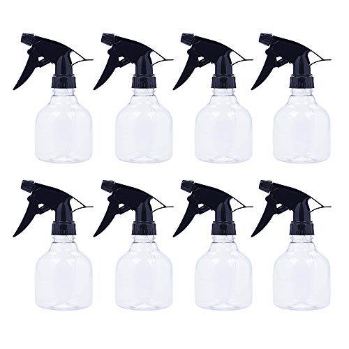 Spray Bottles, 8 Pcs 8oz Plastic Spray Bottles Durable Clear Empty Spray Bottles with Adjustable Spray Head for Plant Watering, Haircutting, Kitchen Cleaning, Alcohol Disinfection, Pet Cleaning.
