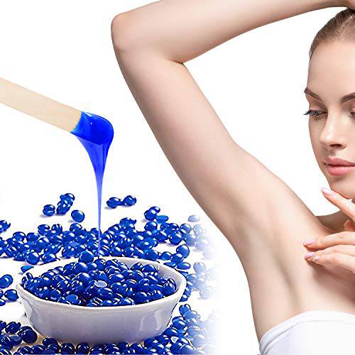 materasu 3.5oz Hard wax beans for painless hair removal,Brazil wax,for face,eyebrows,back,chest,bikini area,legs at home chamomile