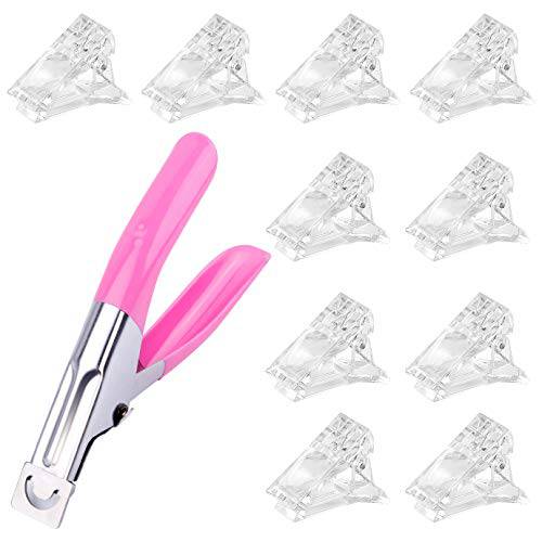 WXJ13 10 Pcs Nail Gel Quick Building Nail Tips Clip DIY Manicure and Professional Fake Nail Tip Clipper Cutter