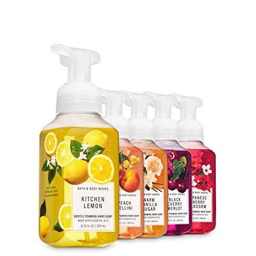 Bath and Body Works FRESH AND BRIGHT Hand Soaps - Set of 5 Gentle Foaming Soaps