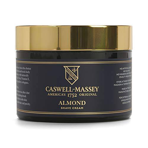 Caswell-Massey Heritage Almond Shave Cream, Soothing, Moisturizing & Natural For Smooth Beard Shaving, Made In The USA, 8 Oz