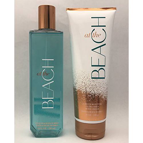 Bath & Body Works At The Beach Body Cream & Fine Fragrance Mist Set 8 oz