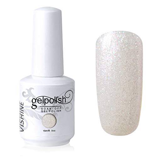 Vishine Gelpolish Professional Manicure Salon UV LED Soak Off Gel Nail Polish Varnish Color Pearl White(1367)