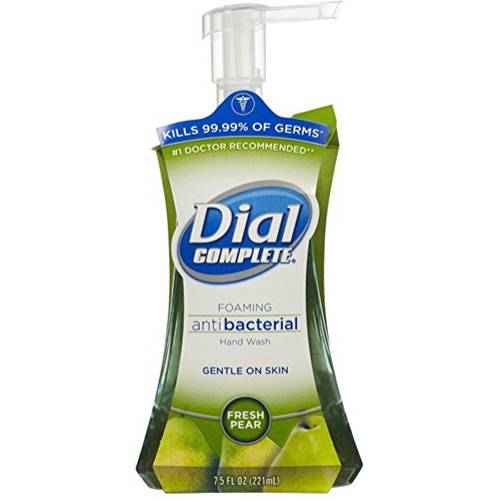 Dial Complete Foaming Antibacterial Hand Wash, Fresh Pear 7.5 oz (Pack of 6)