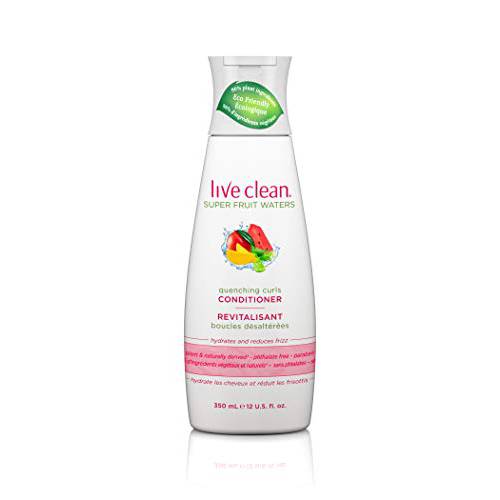 Live Clean Conditioner, Quenching Curls Super Fruit Waters, 12 Oz (Pack of 4)