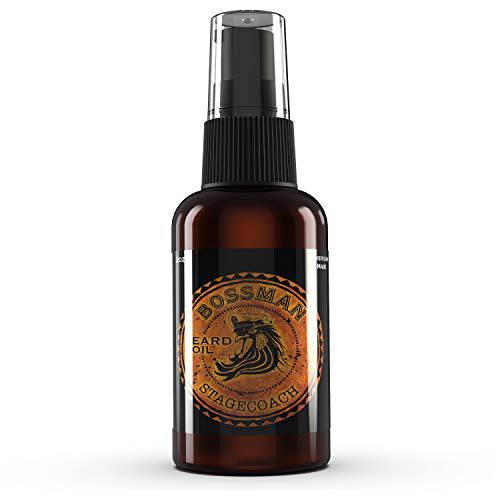 Bossman Brands Beard Oil 1oz All Natural Oils with Essential Oil Scent (Stagecoach)