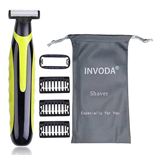 INVODA Electric Shaver for Men Rechargeable Razors Face and Body One Blade Trimmer Waterproof Wet & Dry