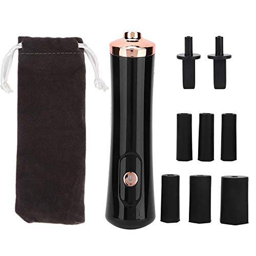 Electric Eyelash Glue Shaker for Eyelash Extensions, Electric Nail Lacquer Shaker with 2 Connectors and 8 Sizes of Caliber Liquid Evenly Mixer Eyelash Extension Tool (black)