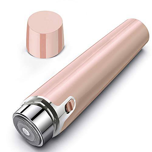 Facial Hair Removal for Women, Electric Painless Face Shaver, Waterproof Hair Razor Trimmer for Peach Fuzz Chin Cheek Upper Lip Arm Moustache (Rose Gold)