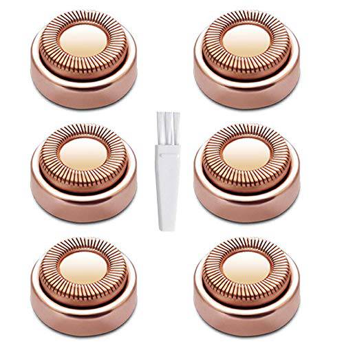 Upgrade Generation 2 Facial Hair Remover Replacement Heads, Perfect for Finishing Touch Flawless Gen 2 Hair Remover As Seen On TV, 18K Gold-Plated Rose Gold, 2 Count