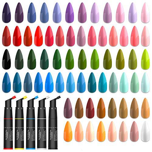 O2NAILS 120 Colors Gel Nail Polish Kit With Mini UV Light Intelligent DIY Color Mixing One Step Gel 3 in 1 Nail Gel Polish Set Gift Idea